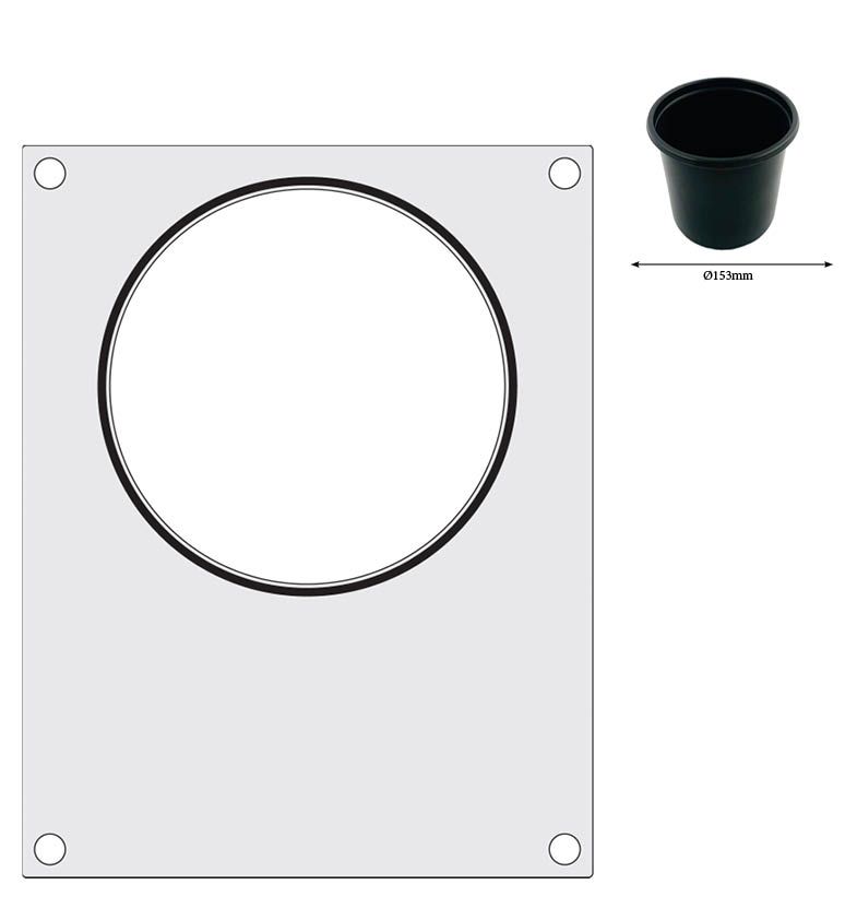 Matrice sigillante per vaschette HENDI - lunghezza 249 × larghezza 195 × altezza 15 mm | HE805657