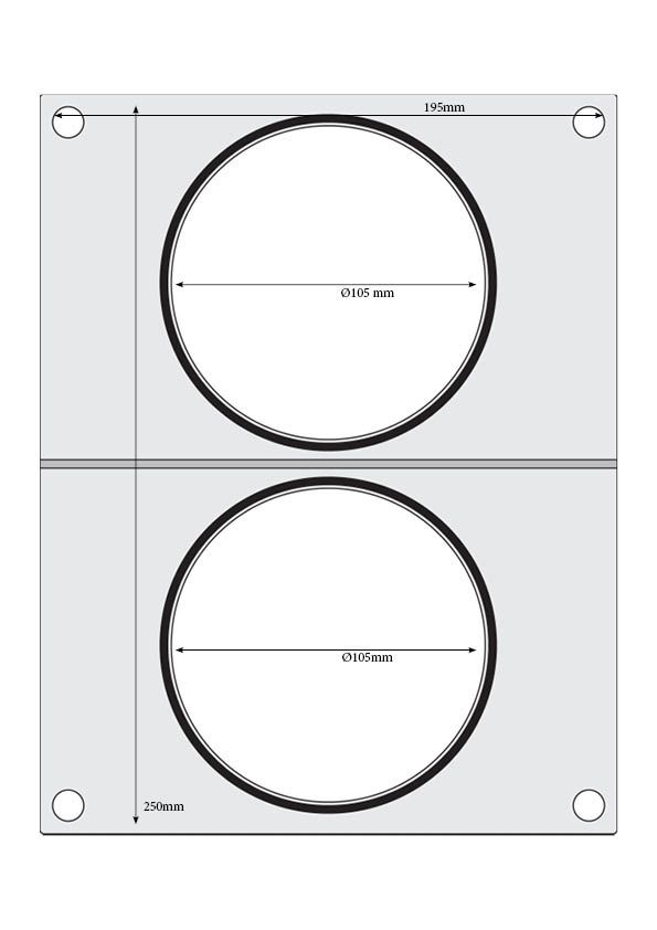 Matrice sigillante per vaschette HENDI - lunghezza 249 × larghezza 195 × altezza 15 mm | HE805633