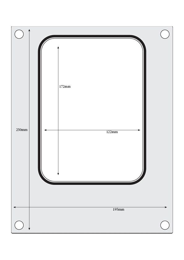 Matrice sigillante per vaschette HENDI - lunghezza 249 × larghezza 195 × altezza 15 mm | HE805664