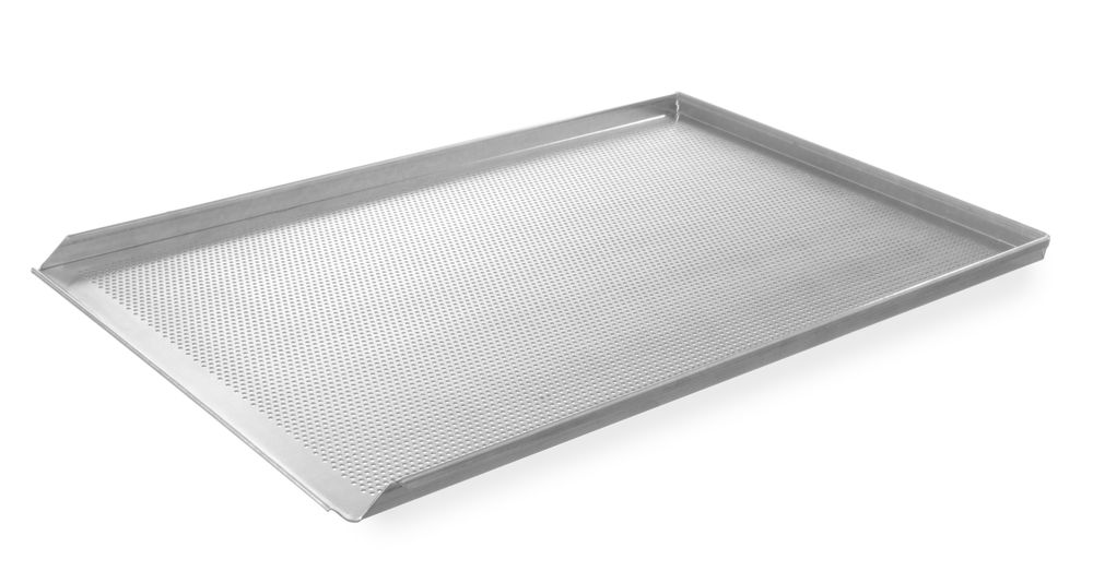 Teglia, perforata, 3 bordi HENDI - lunghezza 600 × larghezza 400 × altezza 20 mm | HE808214