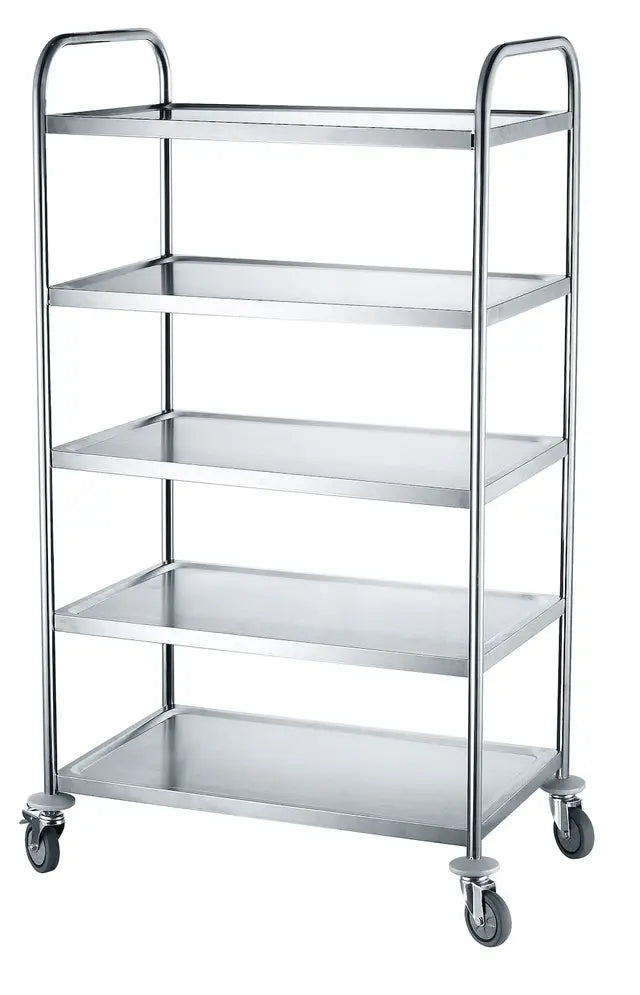 Carrello di Servizio Inox 5 Ripiani HENDI 905x585x1545 mm