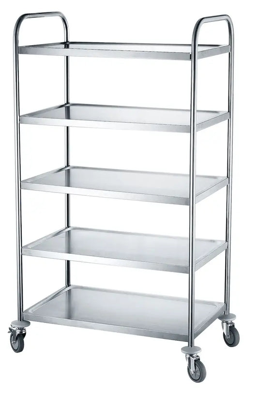 Carrello di Servizio Inox 5 Ripiani HENDI 905x585x1545 mm