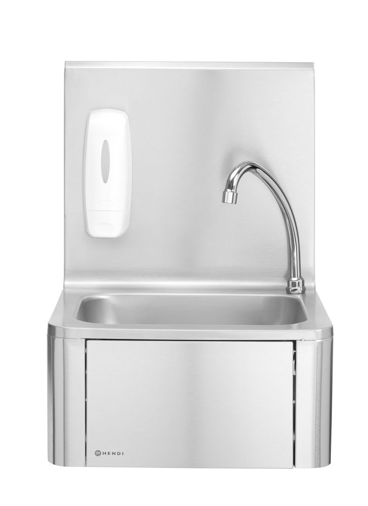 Lavello da cucina, azionato a ginocchio HENDI - lunghezza 390 × larghezza 400 × altezza 600 mm | HE810309