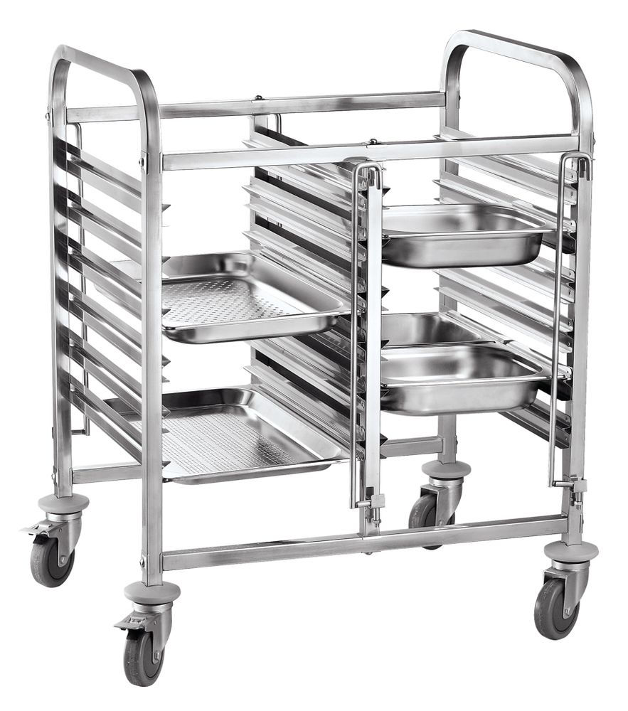 Carrello portateglie doppio - 12 x GN 1/1 HENDI - lunghezza 614 × larghezza 794 × altezza 950 mm | HE810569