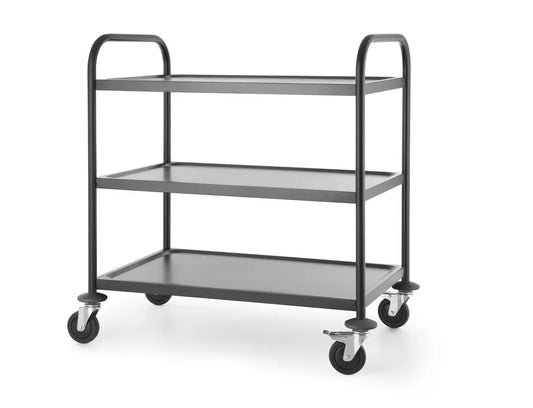 Carrello Portavivande Nero 3 Ripiani HENDI 905x585x945 mm