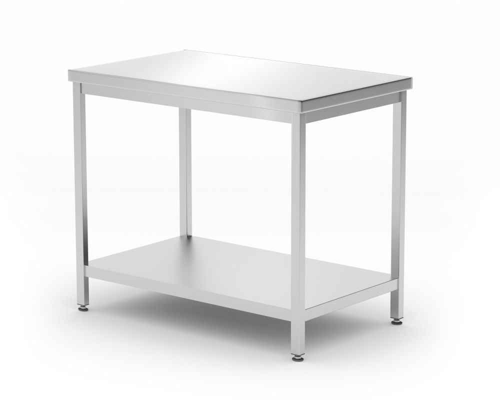 Tavolo centrale con ripiano – bullonato, profondità 600 mm HENDI - lunghezza 600 × larghezza 1601 × altezza 850 mm | HE811542