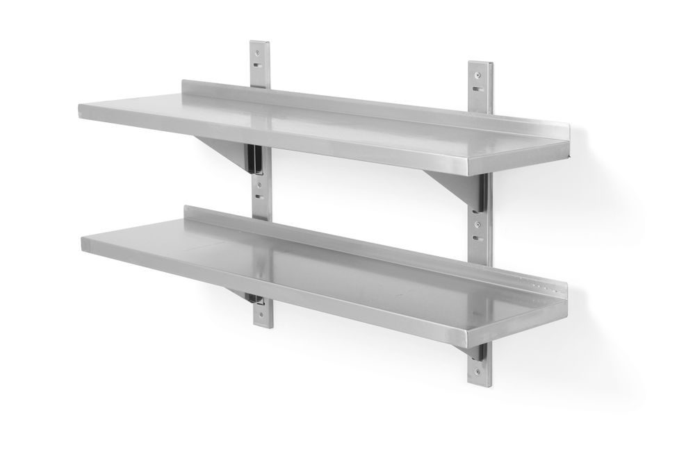 Ripiano a doppia parete, regolabile, con 2 staffe HENDI - lunghezza 295 × larghezza 999 × altezza 599 mm | HE811726