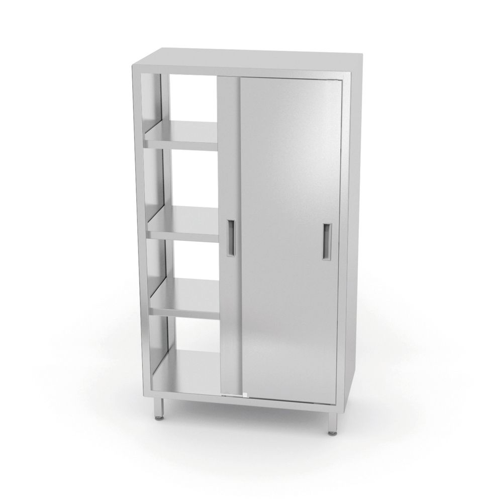 Armadio passante con porte scorrevoli - bullonato HENDI - lunghezza 700 × larghezza 802 × altezza 1785 mm | HE812402