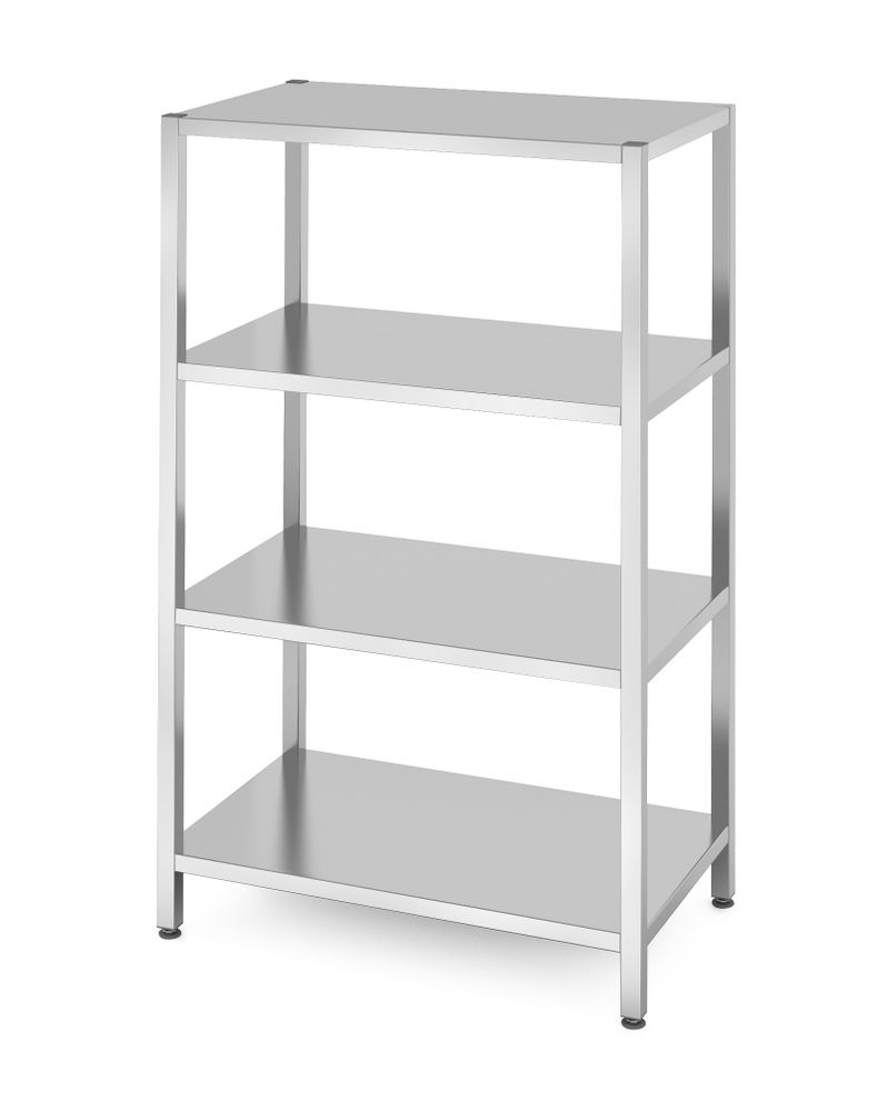 Rack di stoccaggio con 4 ripiani pieni - imbullonati HENDI - lunghezza 603 × larghezza 1000 × altezza 1796 mm | HE812556