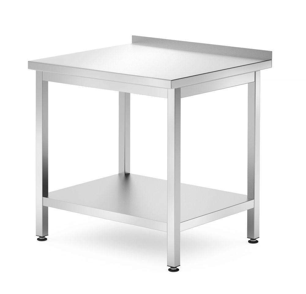 Tavolo a parete con ripiano - bullonato, profondità 700 mm HENDI - lunghezza 698 × larghezza 802 × altezza 886 mm | HE812716