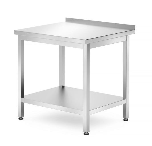 Tavolo a parete con ripiano - bullonato, profondità 700 mm HENDI - lunghezza 698 × larghezza 802 × altezza 886 mm | HE812716