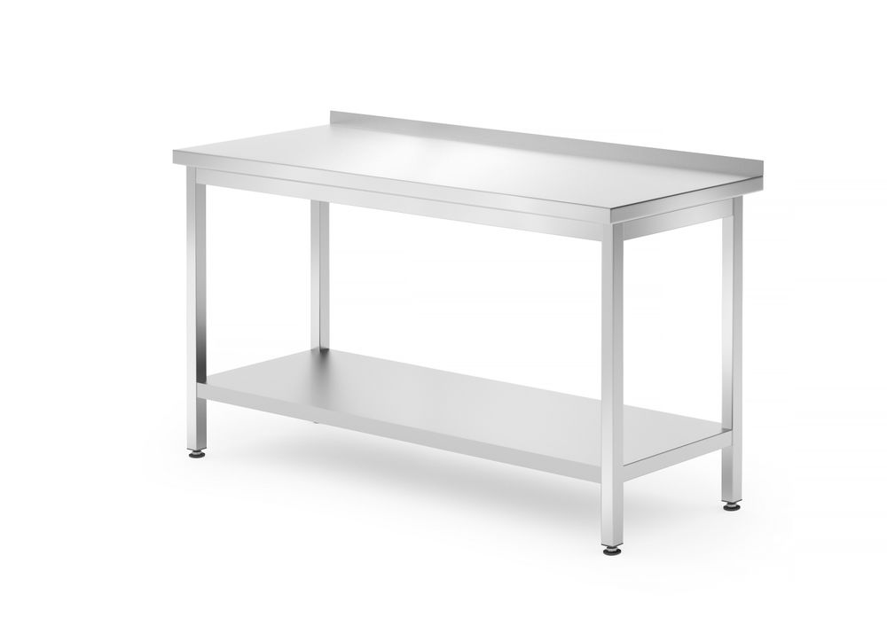 Tavolo a parete con ripiano - bullonato, profondità 700 mm HENDI - lunghezza 698 × larghezza 1399 × altezza 886 mm | HE812747
