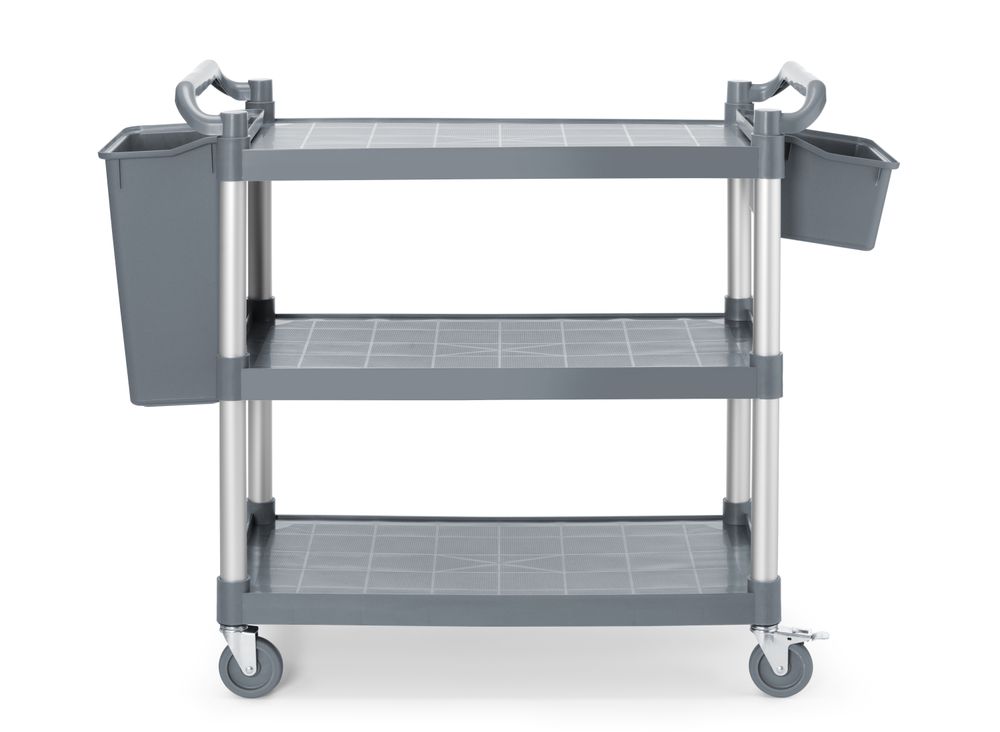 Carrello di servizio in polipropilene a 3 ripiani, grande AmerBox - lunghezza 1015 × larghezza 495 × altezza 970 mm |