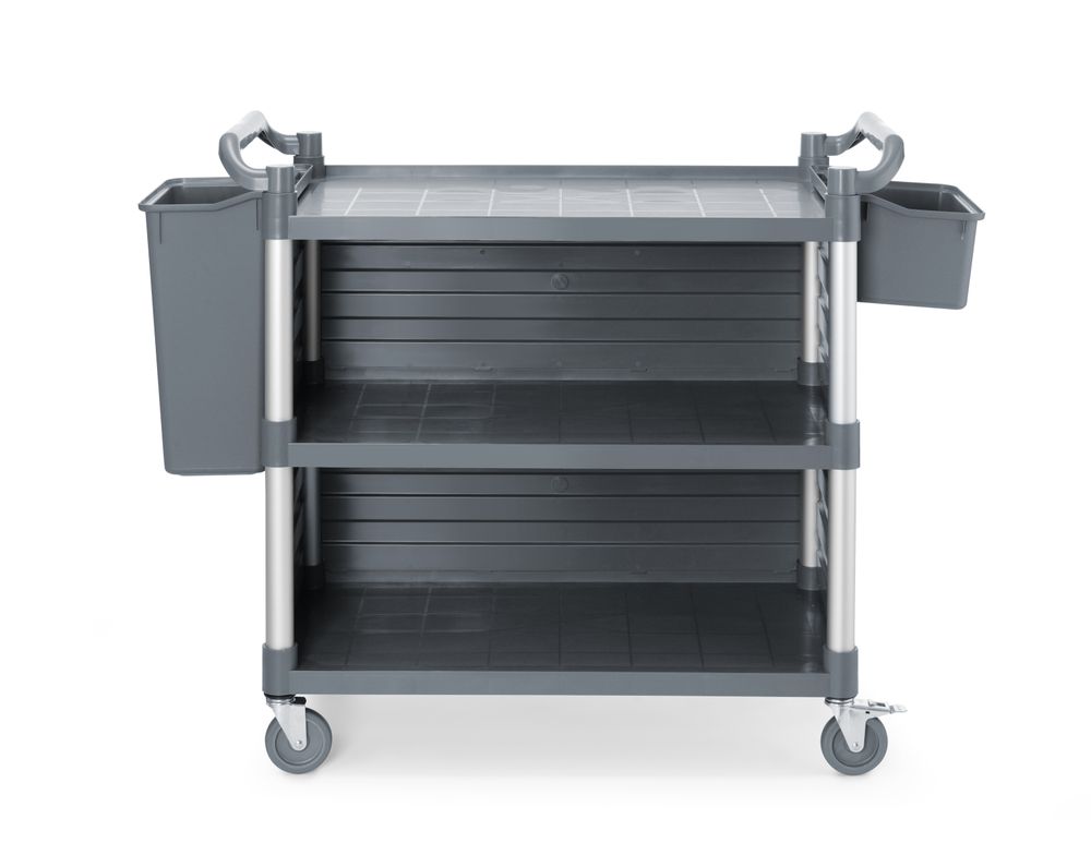 Carrello di servizio in polipropilene a 3 ripiani, grande AmerBox - lunghezza 1015 × larghezza 495 × altezza 970 mm |