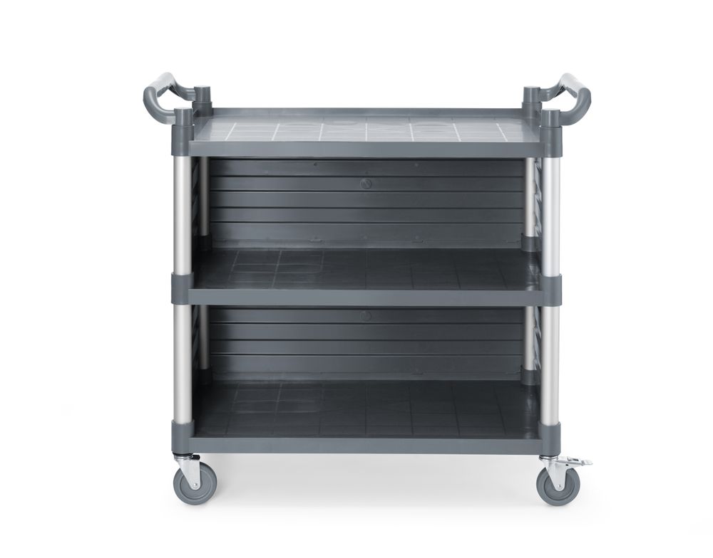 Carrello di servizio in polipropilene a 3 ripiani, grande AmerBox - lunghezza 1015 × larghezza 495 × altezza 970 mm |