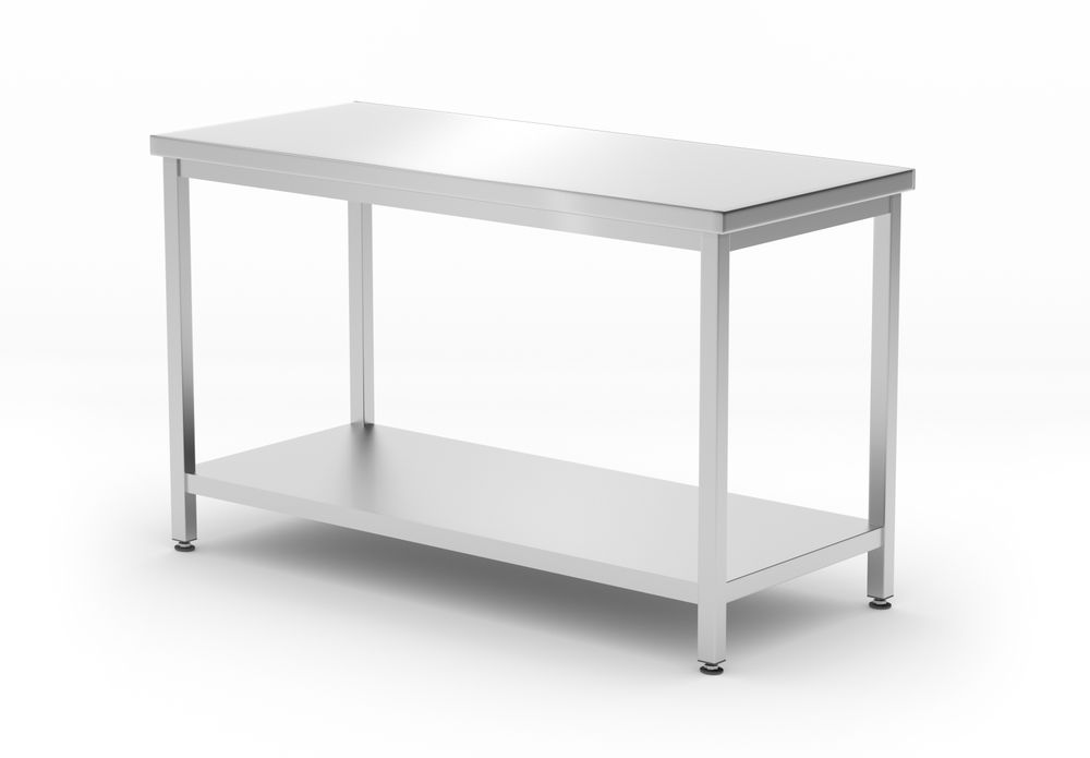 Tavolo centrale con ripiano – bullonato, profondità 600 mm HENDI - lunghezza 599 × larghezza 1200 × altezza 875 mm | HE817179