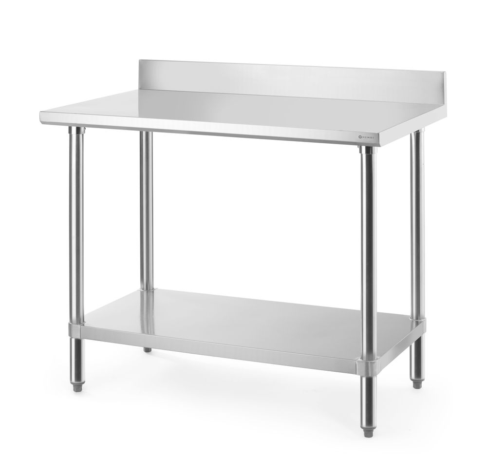 Tavolo da lavoro con alzatina paraschizzi HENDI - lunghezza 600 × larghezza 1600 × altezza 950 mm | HE817599