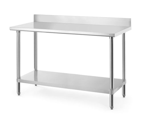 Tavolo da lavoro con alzatina paraschizzi HENDI - lunghezza 600 × larghezza 1400 × altezza 950 mm | HE817582