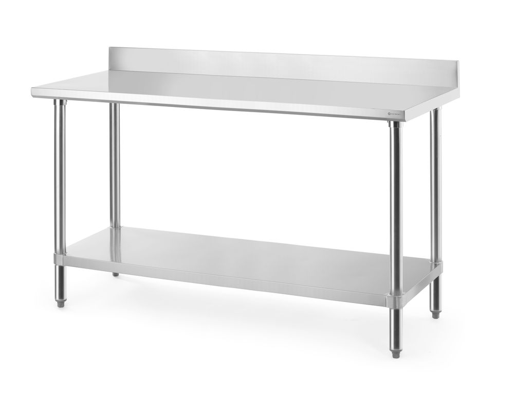 Tavolo da lavoro con alzatina paraschizzi HENDI - lunghezza 600 × larghezza 1600 × altezza 950 mm | HE817599
