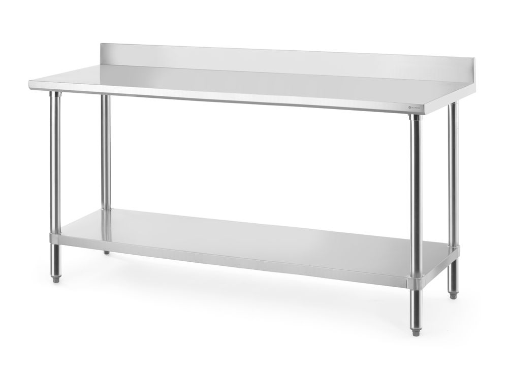 Tavolo da lavoro con alzatina paraschizzi HENDI - lunghezza 600 × larghezza 1200 × altezza 950 mm | HE817575