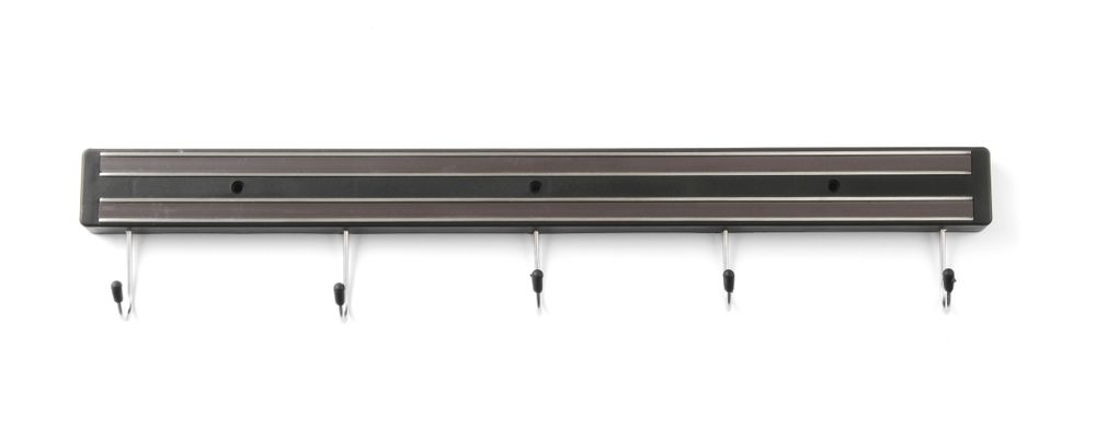 Calamita per coltelli con ganci HENDI - lunghezza 32 × larghezza 340 × altezza 90 mm | HE820209