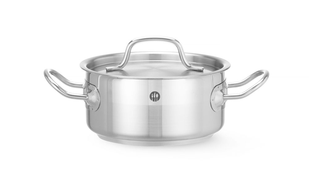 Pentola per stufato bassa - con coperchio HENDI - Ø 160 mm | HE830000