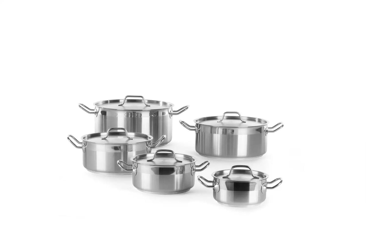 Pentola per stufato bassa - con coperchio, HENDI, Profi Line, 12L, ⌀320x(H)150mm