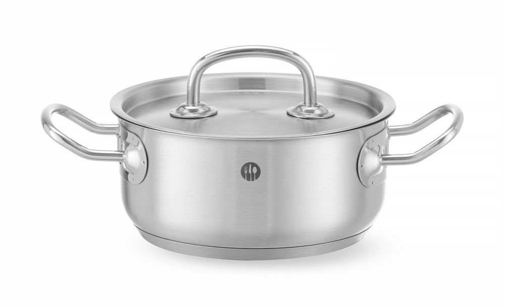 Pentola per stufato bassa - con coperchio HENDI - Ø 240 mm | HE836026