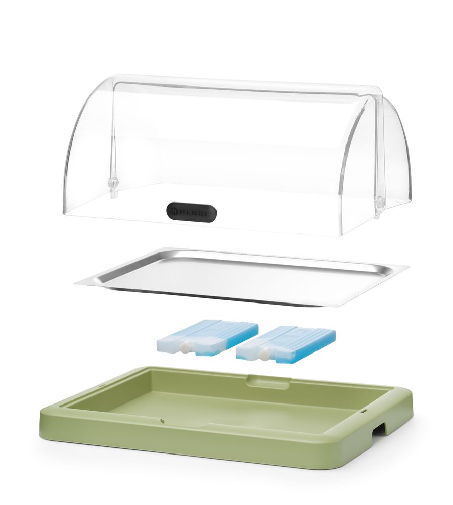 Display di raffreddamento Roll-top Duo UNIQ HENDI - lunghezza 358 × larghezza 458 × altezza 212 mm | HE871966