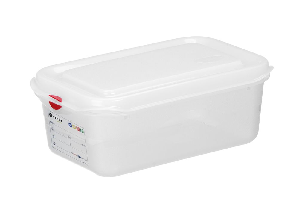 Contenitore GN 1/4 polipropilene HENDI - lunghezza 263 × larghezza 162 × altezza 100 mm | HE873199