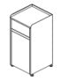 Elemento getta rifiuti mm.500x530x1210h ante inox colorato blu/bronzo. INOX BIM, codice ESGRC.1. Immagine rappresentativa della serie; fare riferimento alla descrizione del modello.
