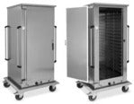 Armadio portateglie riscaldato a 1 anta mm.930x880x1510h - x 13 vassoi GN2/1. INOX BIM, codice APR.13G. Immagine rappresentativa della serie; fare riferimento alla descrizione del modello.
