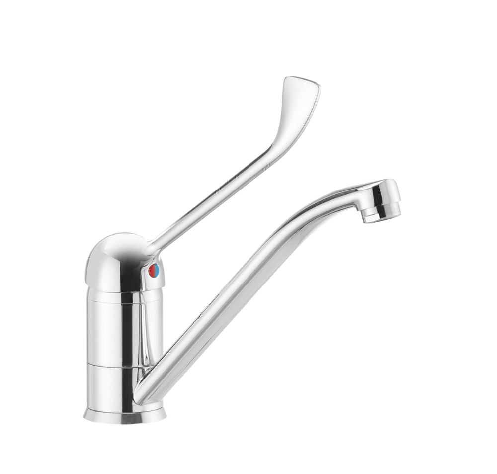 Rubinetto lavandino con leva lunga HENDI - lunghezza 256 × larghezza 54 × altezza 566 mm | HE970522
