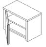 INOX BIM PB.8 – illustrazione rappresentativa della serie Armadietto pensile con ante a battente - ripiani lisci