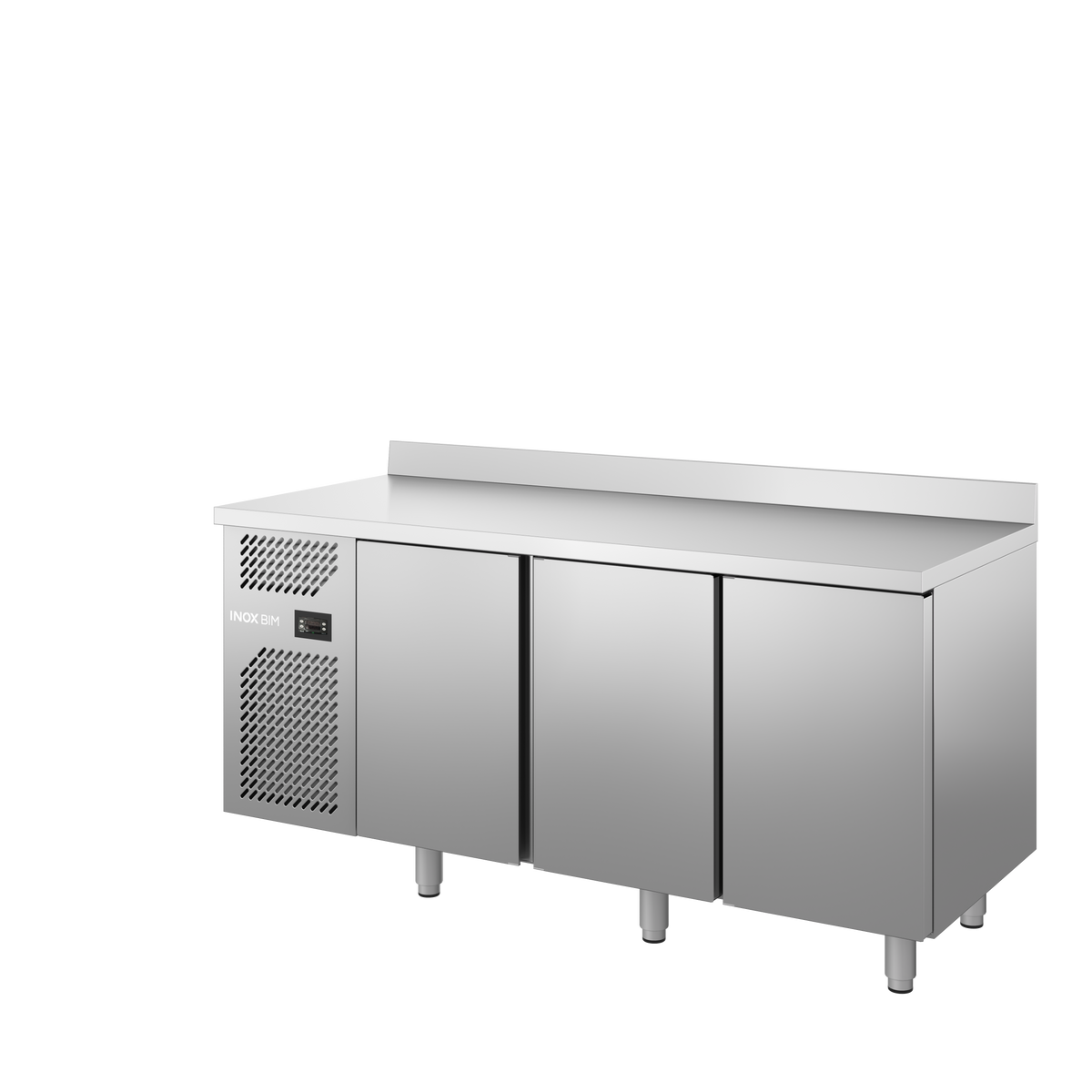 Modulo refrigerato EN -15-18° c/top sup. gruppo inc.a SX 3 ante mm 1900x800x850 h. INOX BIM, codice HTFE.731. Immagine rappresentativa della serie; fare riferimento alla descrizione del modello.
