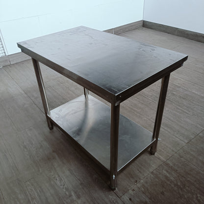 tavolo acciaio inox 100x60 con ripiano inferiore