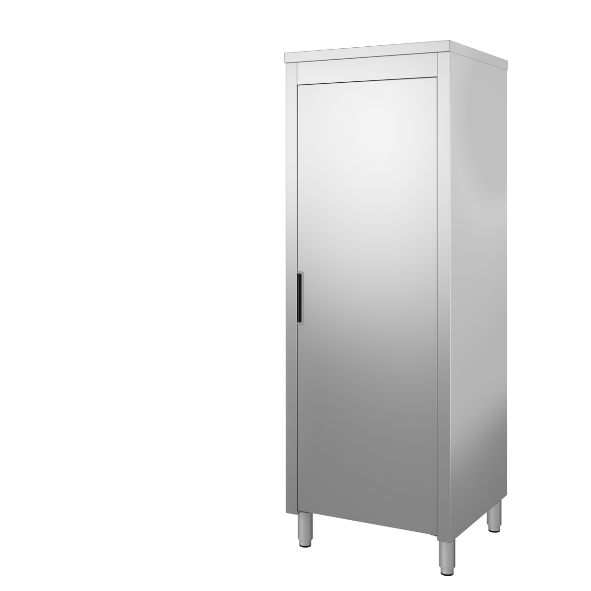 Armadio di riposto con ante a battente mm.1300x500x1700 h. INOX BIM, codice AC.13. Immagine rappresentativa della serie; fare riferimento alla descrizione del modello.