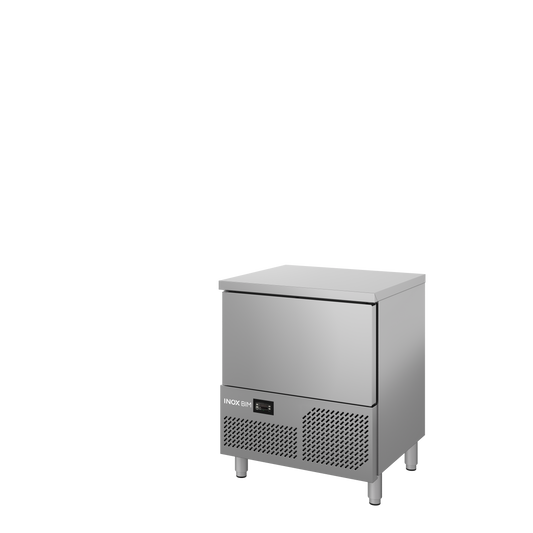 Abbattitore 5x GN1/1- 6/4 con piano surgelaz. +80 -18° mm. 750x700x850h. INOX BIM, codice A05ECO/14P. Immagine rappresentativa della serie; fare riferimento alla descrizione del modello.