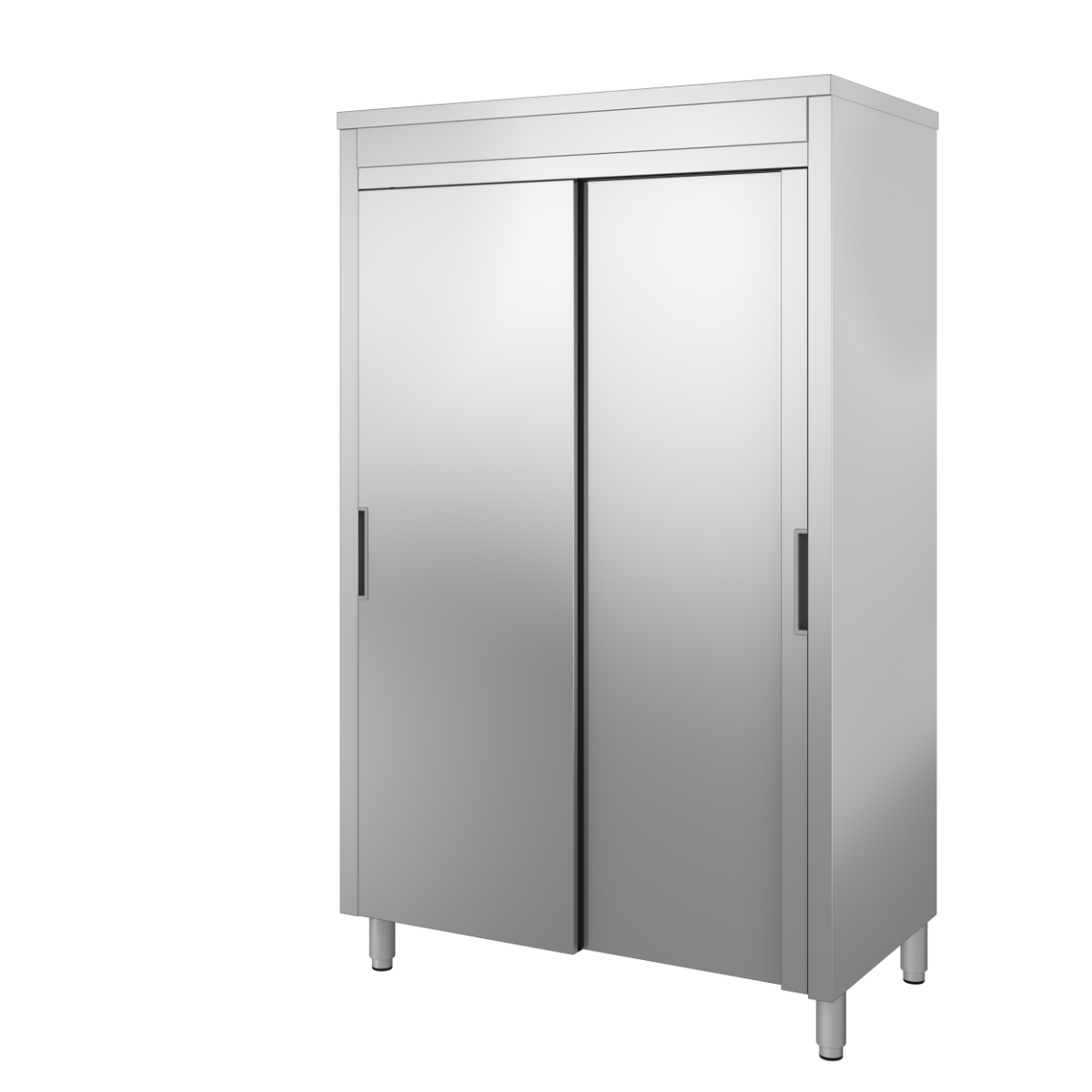 Armadio di riposto con ante scorrevoli mm.1600x700x2000 h. INOX BIM, codice AR.16. Immagine rappresentativa della serie; fare riferimento alla descrizione del modello.