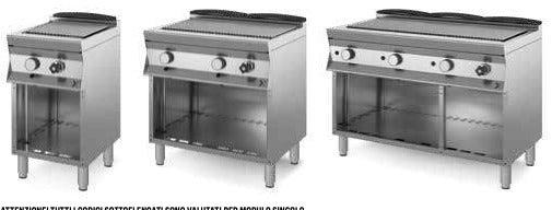 INOX BIM PCR – illustrazione rappresentativa della serie COMBI GRILL + GRIGLIA DIRETTA A GAS