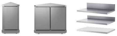 Base ad angolo 225° anta battente, senza piano mm. 0+0x600x910/960 h. INOX BIM, codice BBA6225. Immagine rappresentativa della serie; fare riferimento alla descrizione del modello.