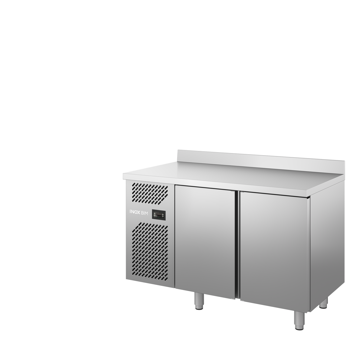 Modulo refrigerato EN -15-18° top c/alz. gruppo inc.a SX 2 ante mm 1380x800x850 h. INOX BIM, codice HTFE.722. Immagine rappresentativa della serie; fare riferimento alla descrizione del modello.