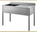 Immagine illustrativa di serie: lavatoio 2 vasche INOX BIM 419.24. Configurazione da verificare.