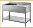 Immagine illustrativa di serie: lavatoio 2 vasche INOX BIM 479.26. Configurazione da verificare.