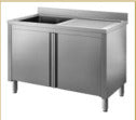 Immagine illustrativa di serie: lavatoio armadiato 1 vasca INOX BIM 4116.9. Configurazione da verificare.