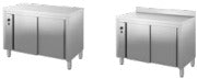 Immagine illustrativa di serie: tavolo armadiato caldo INOX BIM 1616.20K. Configurazione da verificare.