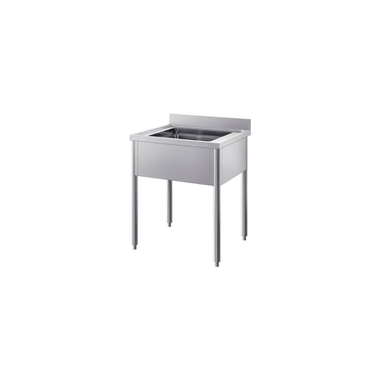 Lavatoio su gambe in tubo tondo 1 vasca mm.600x700x850/900 h – INOX BIM LT.6