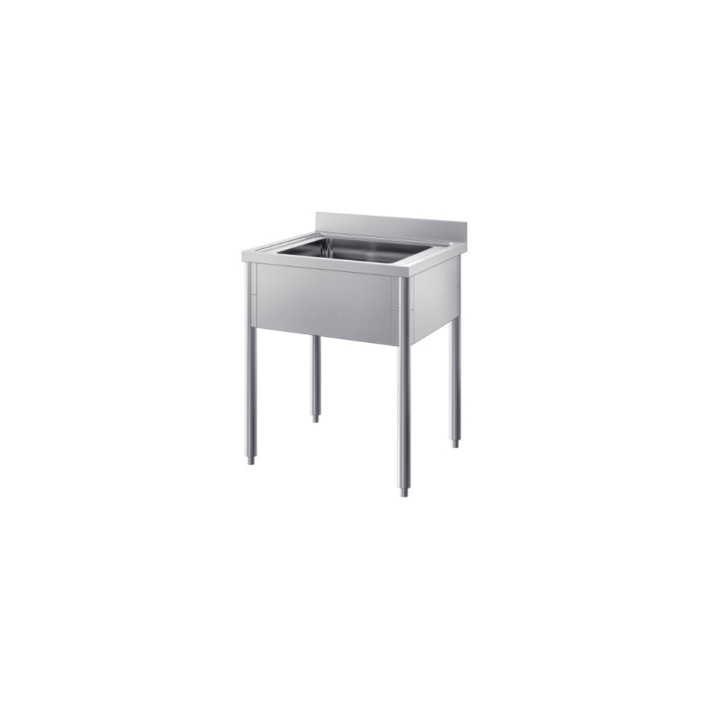 Lavatoio su gambe in tubo tondo 1 vasca gocciolatoio destro mm.1000x700x850/900 h – INOX BIM LTD.10