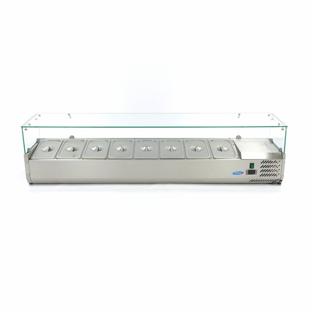 Vetrina Refrigerata Portacondimenti - 180cm - adatto a 8 x 1/3 GN – MAXIMA 09400332 – dettaglio 2