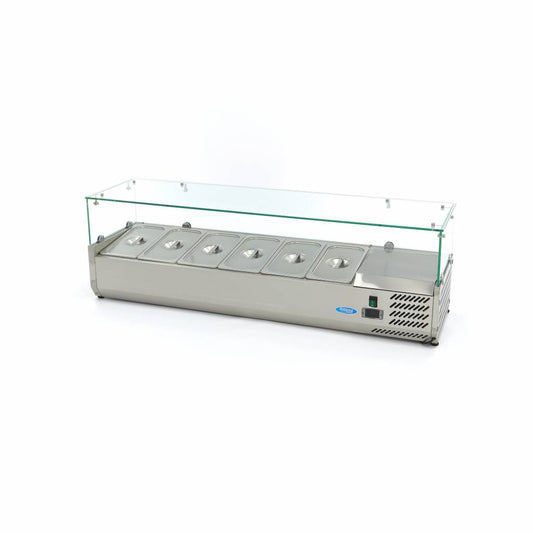 Vetrina Refrigerata Portacondimenti - 140cm - adatto a 6 x 1/3 GN – MAXIMA 09400323